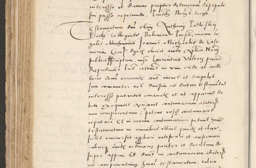 Zdjęcie nr 434 dla obiektu archiwalnego: Acta actorum causarum, sentenciarum et obligacionum coram reverendo patre domino Paulo Crassowsky Warssoviensi et Omnium Sanctorum preposito, canonico et officiali generali Cracoviensi ad annum Domini millesimum quingentesimum quadraresimum quatrum, cuius indicio est secunda pontificatus sanctissimi in Christo patris et domini nostri domini Pauli divina providencia pape tercii anno ipsius decimo, a die ac mense infrascriptis feliciter continuantur