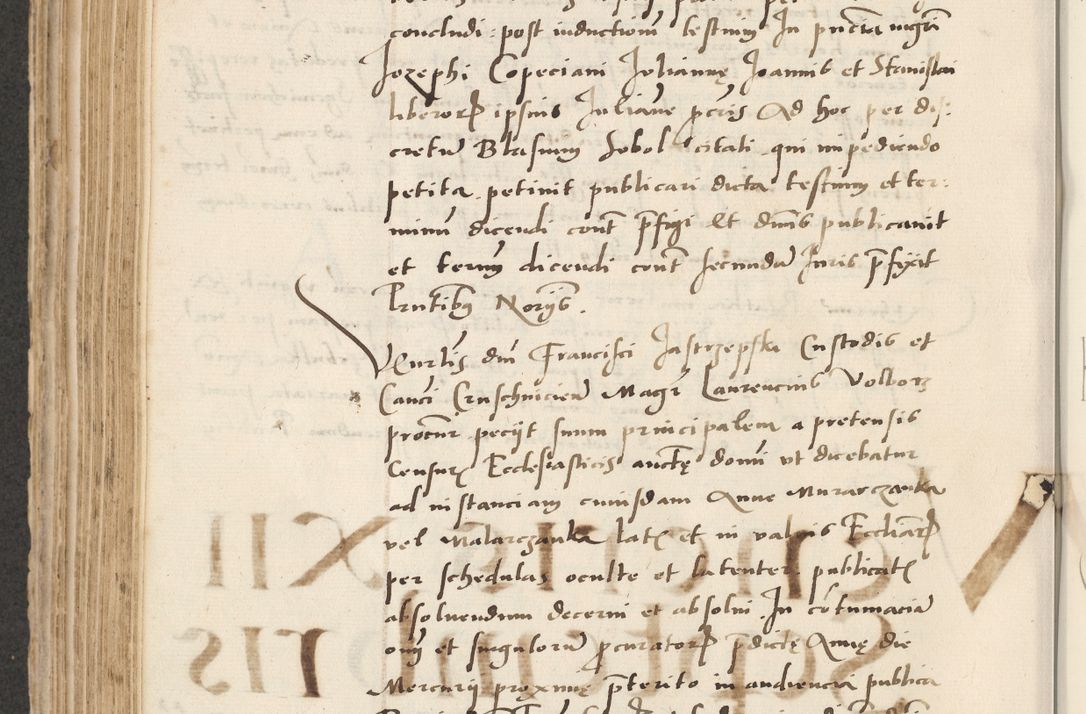 Zdjęcie nr 428 dla obiektu archiwalnego: Acta actorum causarum, sentenciarum et obligacionum coram reverendo patre domino Paulo Crassowsky Warssoviensi et Omnium Sanctorum preposito, canonico et officiali generali Cracoviensi ad annum Domini millesimum quingentesimum quadraresimum quatrum, cuius indicio est secunda pontificatus sanctissimi in Christo patris et domini nostri domini Pauli divina providencia pape tercii anno ipsius decimo, a die ac mense infrascriptis feliciter continuantur