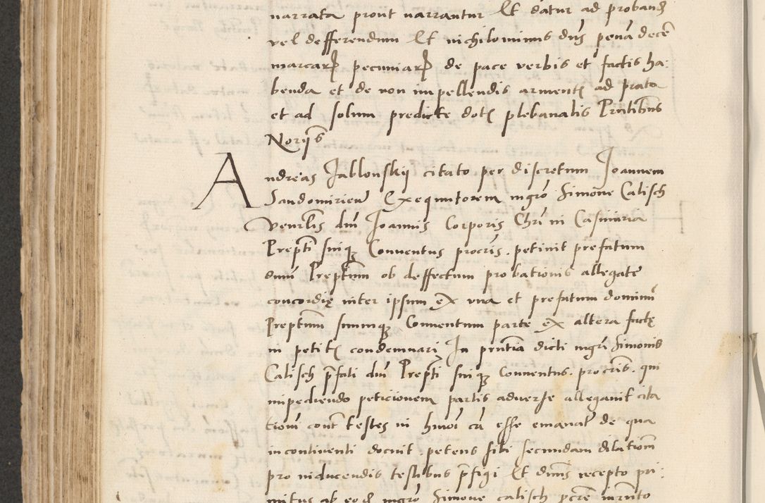 Zdjęcie nr 426 dla obiektu archiwalnego: Acta actorum causarum, sentenciarum et obligacionum coram reverendo patre domino Paulo Crassowsky Warssoviensi et Omnium Sanctorum preposito, canonico et officiali generali Cracoviensi ad annum Domini millesimum quingentesimum quadraresimum quatrum, cuius indicio est secunda pontificatus sanctissimi in Christo patris et domini nostri domini Pauli divina providencia pape tercii anno ipsius decimo, a die ac mense infrascriptis feliciter continuantur