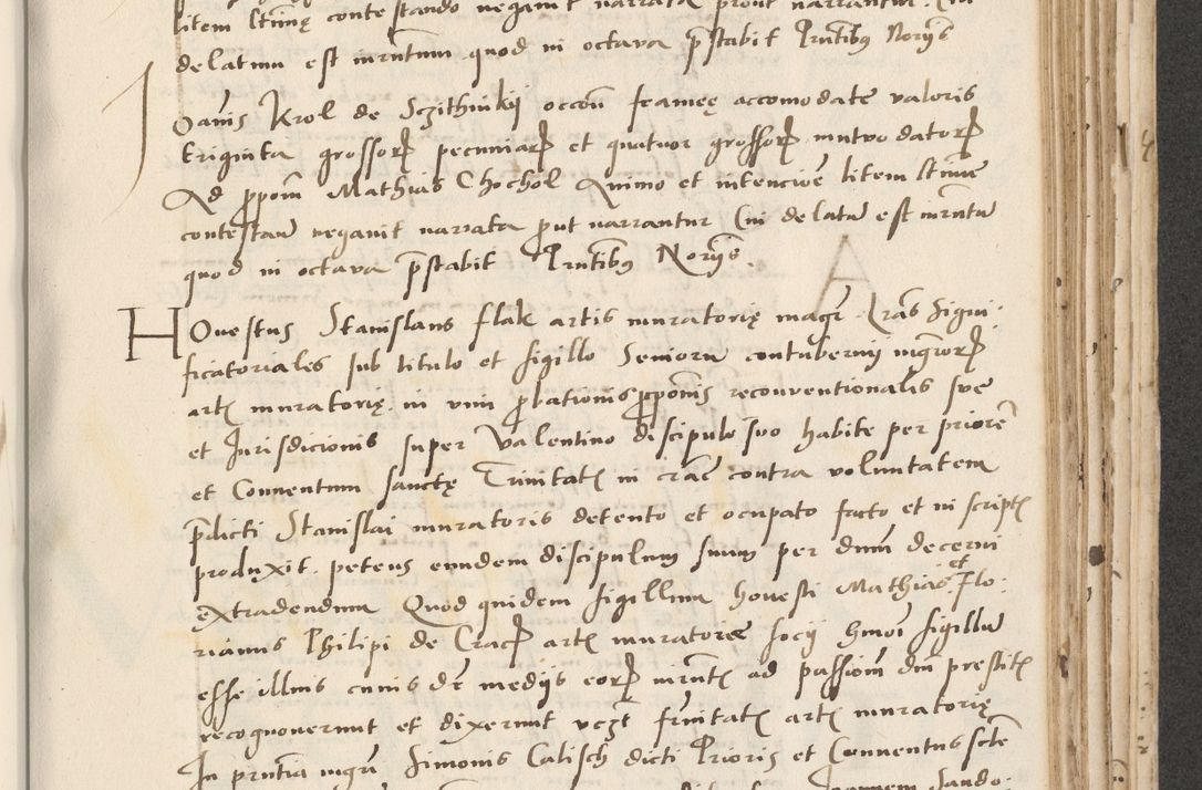 Zdjęcie nr 425 dla obiektu archiwalnego: Acta actorum causarum, sentenciarum et obligacionum coram reverendo patre domino Paulo Crassowsky Warssoviensi et Omnium Sanctorum preposito, canonico et officiali generali Cracoviensi ad annum Domini millesimum quingentesimum quadraresimum quatrum, cuius indicio est secunda pontificatus sanctissimi in Christo patris et domini nostri domini Pauli divina providencia pape tercii anno ipsius decimo, a die ac mense infrascriptis feliciter continuantur