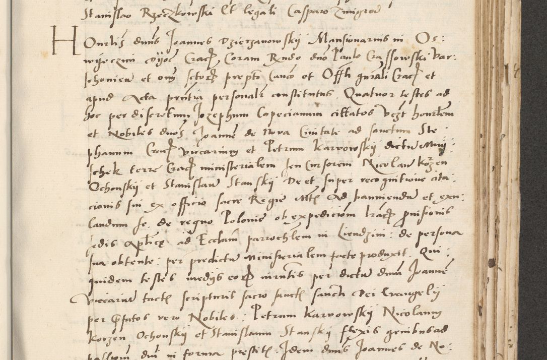 Zdjęcie nr 419 dla obiektu archiwalnego: Acta actorum causarum, sentenciarum et obligacionum coram reverendo patre domino Paulo Crassowsky Warssoviensi et Omnium Sanctorum preposito, canonico et officiali generali Cracoviensi ad annum Domini millesimum quingentesimum quadraresimum quatrum, cuius indicio est secunda pontificatus sanctissimi in Christo patris et domini nostri domini Pauli divina providencia pape tercii anno ipsius decimo, a die ac mense infrascriptis feliciter continuantur