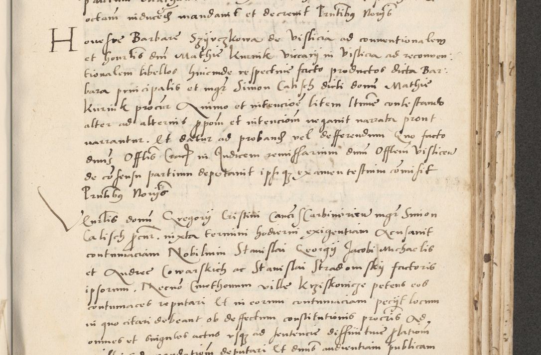Zdjęcie nr 413 dla obiektu archiwalnego: Acta actorum causarum, sentenciarum et obligacionum coram reverendo patre domino Paulo Crassowsky Warssoviensi et Omnium Sanctorum preposito, canonico et officiali generali Cracoviensi ad annum Domini millesimum quingentesimum quadraresimum quatrum, cuius indicio est secunda pontificatus sanctissimi in Christo patris et domini nostri domini Pauli divina providencia pape tercii anno ipsius decimo, a die ac mense infrascriptis feliciter continuantur