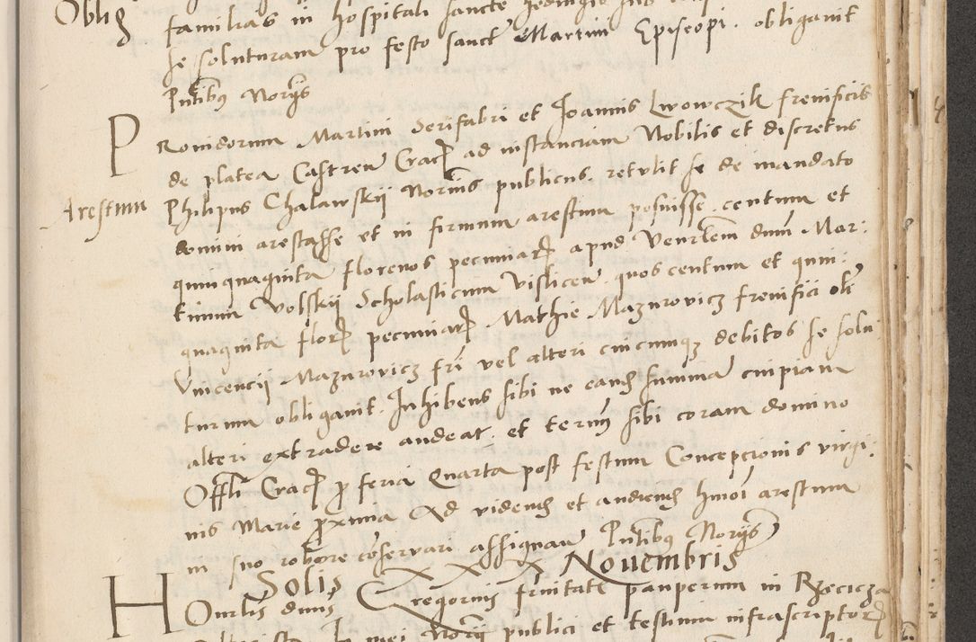 Zdjęcie nr 609 dla obiektu archiwalnego: Acta actorum causarum, sentenciarum et obligacionum coram reverendo patre domino Paulo Crassowsky Warssoviensi et Omnium Sanctorum preposito, canonico et officiali generali Cracoviensi ad annum Domini millesimum quingentesimum quadraresimum quatrum, cuius indicio est secunda pontificatus sanctissimi in Christo patris et domini nostri domini Pauli divina providencia pape tercii anno ipsius decimo, a die ac mense infrascriptis feliciter continuantur