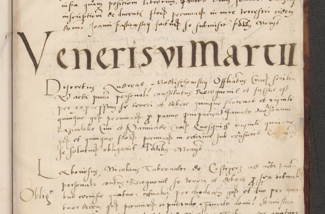 Zdjęcie nr 769 dla obiektu archiwalnego: Acta actorum causarum, sentenciarum et obligacionum coram reverendo patre domino Paulo Crassowsky Warssoviensi et Omnium Sanctorum preposito, canonico et officiali generali Cracoviensi ad annum Domini millesimum quingentesimum quadraresimum quatrum, cuius indicio est secunda pontificatus sanctissimi in Christo patris et domini nostri domini Pauli divina providencia pape tercii anno ipsius decimo, a die ac mense infrascriptis feliciter continuantur