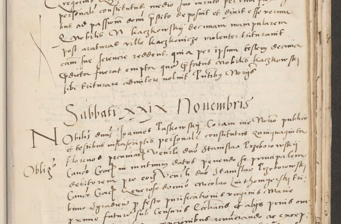 Zdjęcie nr 607 dla obiektu archiwalnego: Acta actorum causarum, sentenciarum et obligacionum coram reverendo patre domino Paulo Crassowsky Warssoviensi et Omnium Sanctorum preposito, canonico et officiali generali Cracoviensi ad annum Domini millesimum quingentesimum quadraresimum quatrum, cuius indicio est secunda pontificatus sanctissimi in Christo patris et domini nostri domini Pauli divina providencia pape tercii anno ipsius decimo, a die ac mense infrascriptis feliciter continuantur