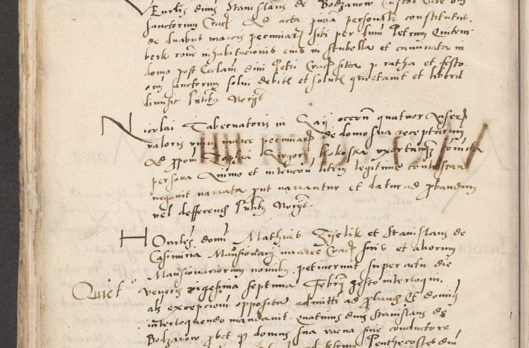 Zdjęcie nr 766 dla obiektu archiwalnego: Acta actorum causarum, sentenciarum et obligacionum coram reverendo patre domino Paulo Crassowsky Warssoviensi et Omnium Sanctorum preposito, canonico et officiali generali Cracoviensi ad annum Domini millesimum quingentesimum quadraresimum quatrum, cuius indicio est secunda pontificatus sanctissimi in Christo patris et domini nostri domini Pauli divina providencia pape tercii anno ipsius decimo, a die ac mense infrascriptis feliciter continuantur