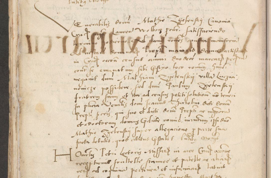 Zdjęcie nr 770 dla obiektu archiwalnego: Acta actorum causarum, sentenciarum et obligacionum coram reverendo patre domino Paulo Crassowsky Warssoviensi et Omnium Sanctorum preposito, canonico et officiali generali Cracoviensi ad annum Domini millesimum quingentesimum quadraresimum quatrum, cuius indicio est secunda pontificatus sanctissimi in Christo patris et domini nostri domini Pauli divina providencia pape tercii anno ipsius decimo, a die ac mense infrascriptis feliciter continuantur