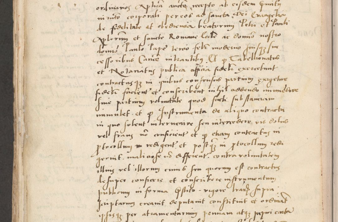 Zdjęcie nr 764 dla obiektu archiwalnego: Acta actorum causarum, sentenciarum et obligacionum coram reverendo patre domino Paulo Crassowsky Warssoviensi et Omnium Sanctorum preposito, canonico et officiali generali Cracoviensi ad annum Domini millesimum quingentesimum quadraresimum quatrum, cuius indicio est secunda pontificatus sanctissimi in Christo patris et domini nostri domini Pauli divina providencia pape tercii anno ipsius decimo, a die ac mense infrascriptis feliciter continuantur