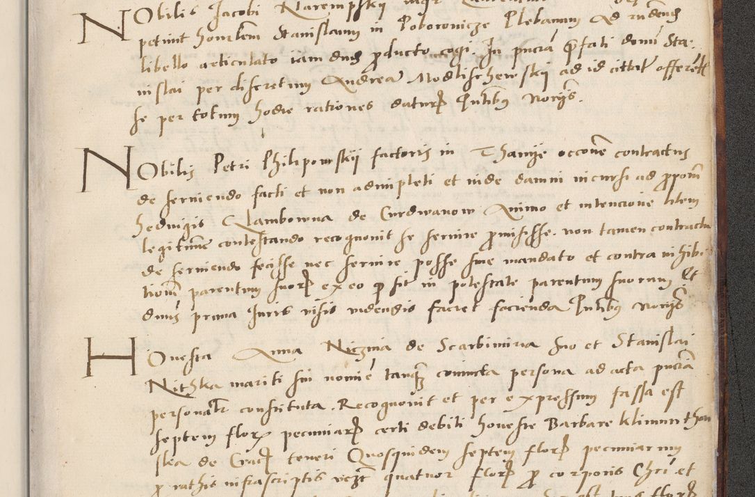 Zdjęcie nr 761 dla obiektu archiwalnego: Acta actorum causarum, sentenciarum et obligacionum coram reverendo patre domino Paulo Crassowsky Warssoviensi et Omnium Sanctorum preposito, canonico et officiali generali Cracoviensi ad annum Domini millesimum quingentesimum quadraresimum quatrum, cuius indicio est secunda pontificatus sanctissimi in Christo patris et domini nostri domini Pauli divina providencia pape tercii anno ipsius decimo, a die ac mense infrascriptis feliciter continuantur