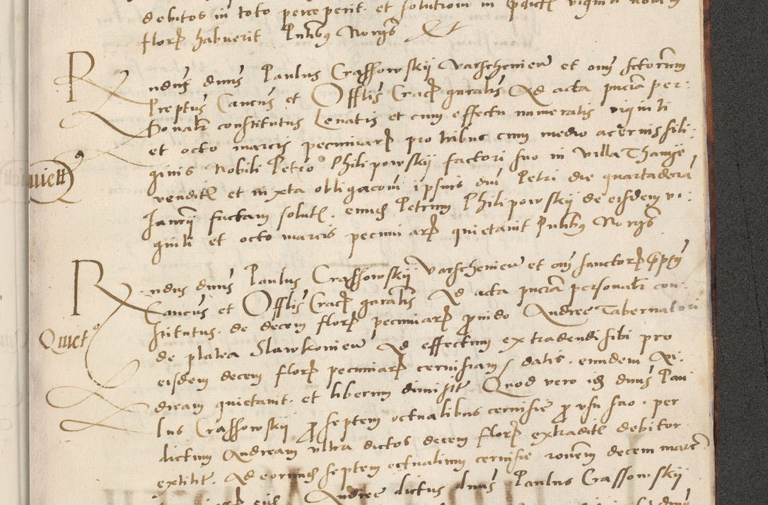 Zdjęcie nr 757 dla obiektu archiwalnego: Acta actorum causarum, sentenciarum et obligacionum coram reverendo patre domino Paulo Crassowsky Warssoviensi et Omnium Sanctorum preposito, canonico et officiali generali Cracoviensi ad annum Domini millesimum quingentesimum quadraresimum quatrum, cuius indicio est secunda pontificatus sanctissimi in Christo patris et domini nostri domini Pauli divina providencia pape tercii anno ipsius decimo, a die ac mense infrascriptis feliciter continuantur