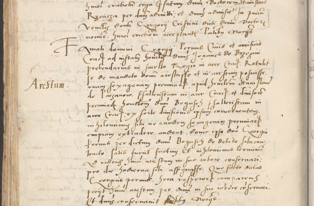 Zdjęcie nr 756 dla obiektu archiwalnego: Acta actorum causarum, sentenciarum et obligacionum coram reverendo patre domino Paulo Crassowsky Warssoviensi et Omnium Sanctorum preposito, canonico et officiali generali Cracoviensi ad annum Domini millesimum quingentesimum quadraresimum quatrum, cuius indicio est secunda pontificatus sanctissimi in Christo patris et domini nostri domini Pauli divina providencia pape tercii anno ipsius decimo, a die ac mense infrascriptis feliciter continuantur