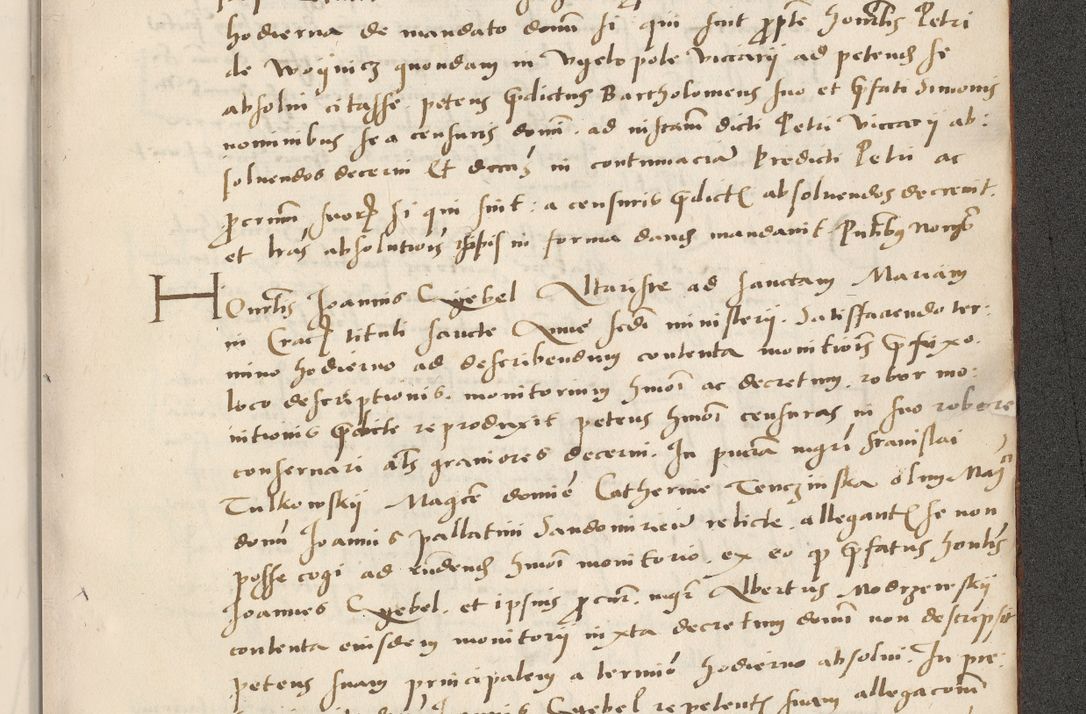 Zdjęcie nr 753 dla obiektu archiwalnego: Acta actorum causarum, sentenciarum et obligacionum coram reverendo patre domino Paulo Crassowsky Warssoviensi et Omnium Sanctorum preposito, canonico et officiali generali Cracoviensi ad annum Domini millesimum quingentesimum quadraresimum quatrum, cuius indicio est secunda pontificatus sanctissimi in Christo patris et domini nostri domini Pauli divina providencia pape tercii anno ipsius decimo, a die ac mense infrascriptis feliciter continuantur