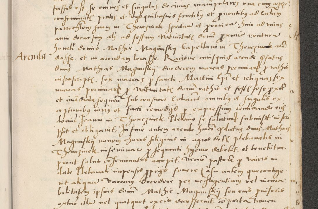 Zdjęcie nr 743 dla obiektu archiwalnego: Acta actorum causarum, sentenciarum et obligacionum coram reverendo patre domino Paulo Crassowsky Warssoviensi et Omnium Sanctorum preposito, canonico et officiali generali Cracoviensi ad annum Domini millesimum quingentesimum quadraresimum quatrum, cuius indicio est secunda pontificatus sanctissimi in Christo patris et domini nostri domini Pauli divina providencia pape tercii anno ipsius decimo, a die ac mense infrascriptis feliciter continuantur