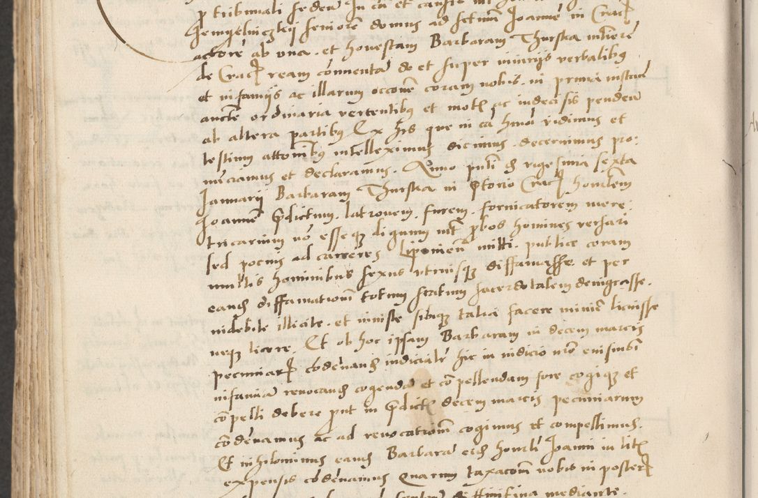 Zdjęcie nr 742 dla obiektu archiwalnego: Acta actorum causarum, sentenciarum et obligacionum coram reverendo patre domino Paulo Crassowsky Warssoviensi et Omnium Sanctorum preposito, canonico et officiali generali Cracoviensi ad annum Domini millesimum quingentesimum quadraresimum quatrum, cuius indicio est secunda pontificatus sanctissimi in Christo patris et domini nostri domini Pauli divina providencia pape tercii anno ipsius decimo, a die ac mense infrascriptis feliciter continuantur