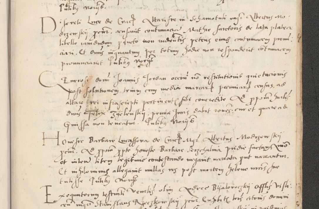 Zdjęcie nr 733 dla obiektu archiwalnego: Acta actorum causarum, sentenciarum et obligacionum coram reverendo patre domino Paulo Crassowsky Warssoviensi et Omnium Sanctorum preposito, canonico et officiali generali Cracoviensi ad annum Domini millesimum quingentesimum quadraresimum quatrum, cuius indicio est secunda pontificatus sanctissimi in Christo patris et domini nostri domini Pauli divina providencia pape tercii anno ipsius decimo, a die ac mense infrascriptis feliciter continuantur