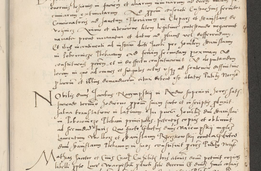 Zdjęcie nr 737 dla obiektu archiwalnego: Acta actorum causarum, sentenciarum et obligacionum coram reverendo patre domino Paulo Crassowsky Warssoviensi et Omnium Sanctorum preposito, canonico et officiali generali Cracoviensi ad annum Domini millesimum quingentesimum quadraresimum quatrum, cuius indicio est secunda pontificatus sanctissimi in Christo patris et domini nostri domini Pauli divina providencia pape tercii anno ipsius decimo, a die ac mense infrascriptis feliciter continuantur