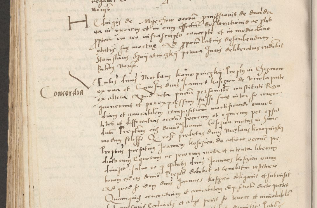 Zdjęcie nr 730 dla obiektu archiwalnego: Acta actorum causarum, sentenciarum et obligacionum coram reverendo patre domino Paulo Crassowsky Warssoviensi et Omnium Sanctorum preposito, canonico et officiali generali Cracoviensi ad annum Domini millesimum quingentesimum quadraresimum quatrum, cuius indicio est secunda pontificatus sanctissimi in Christo patris et domini nostri domini Pauli divina providencia pape tercii anno ipsius decimo, a die ac mense infrascriptis feliciter continuantur