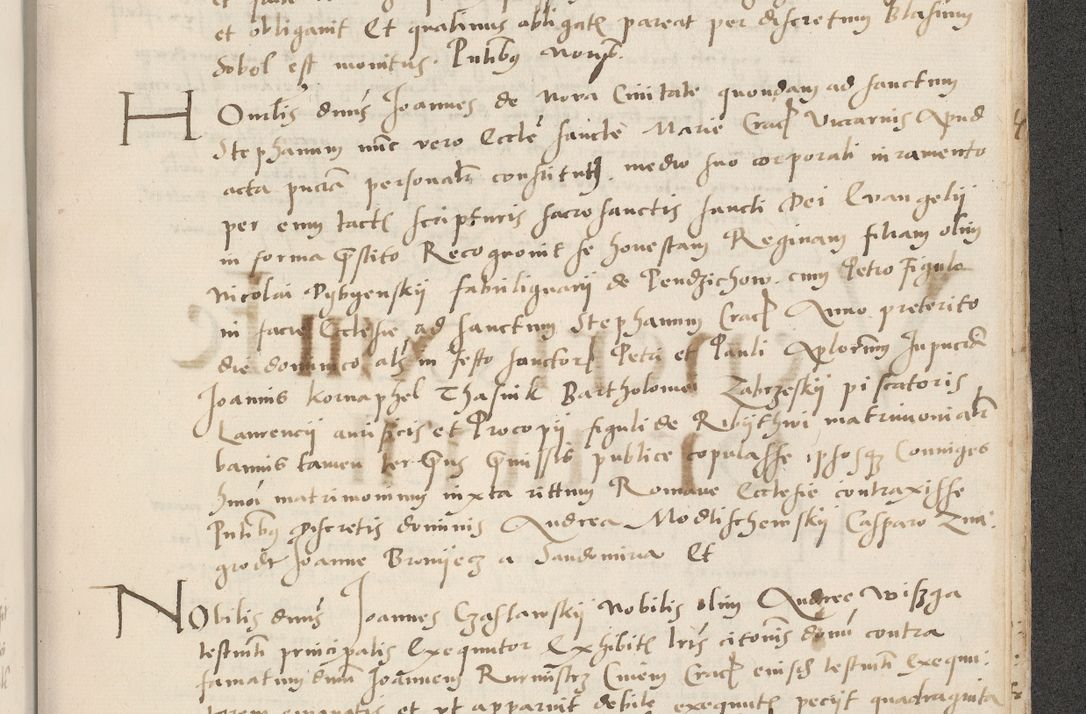 Zdjęcie nr 731 dla obiektu archiwalnego: Acta actorum causarum, sentenciarum et obligacionum coram reverendo patre domino Paulo Crassowsky Warssoviensi et Omnium Sanctorum preposito, canonico et officiali generali Cracoviensi ad annum Domini millesimum quingentesimum quadraresimum quatrum, cuius indicio est secunda pontificatus sanctissimi in Christo patris et domini nostri domini Pauli divina providencia pape tercii anno ipsius decimo, a die ac mense infrascriptis feliciter continuantur
