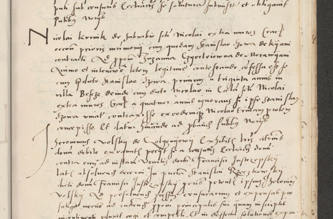 Zdjęcie nr 725 dla obiektu archiwalnego: Acta actorum causarum, sentenciarum et obligacionum coram reverendo patre domino Paulo Crassowsky Warssoviensi et Omnium Sanctorum preposito, canonico et officiali generali Cracoviensi ad annum Domini millesimum quingentesimum quadraresimum quatrum, cuius indicio est secunda pontificatus sanctissimi in Christo patris et domini nostri domini Pauli divina providencia pape tercii anno ipsius decimo, a die ac mense infrascriptis feliciter continuantur