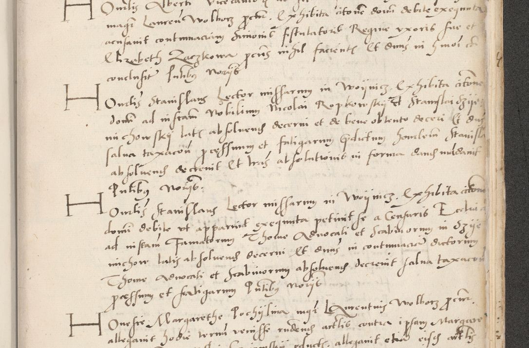 Zdjęcie nr 721 dla obiektu archiwalnego: Acta actorum causarum, sentenciarum et obligacionum coram reverendo patre domino Paulo Crassowsky Warssoviensi et Omnium Sanctorum preposito, canonico et officiali generali Cracoviensi ad annum Domini millesimum quingentesimum quadraresimum quatrum, cuius indicio est secunda pontificatus sanctissimi in Christo patris et domini nostri domini Pauli divina providencia pape tercii anno ipsius decimo, a die ac mense infrascriptis feliciter continuantur