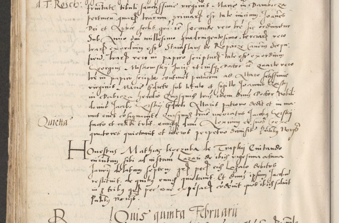 Zdjęcie nr 718 dla obiektu archiwalnego: Acta actorum causarum, sentenciarum et obligacionum coram reverendo patre domino Paulo Crassowsky Warssoviensi et Omnium Sanctorum preposito, canonico et officiali generali Cracoviensi ad annum Domini millesimum quingentesimum quadraresimum quatrum, cuius indicio est secunda pontificatus sanctissimi in Christo patris et domini nostri domini Pauli divina providencia pape tercii anno ipsius decimo, a die ac mense infrascriptis feliciter continuantur