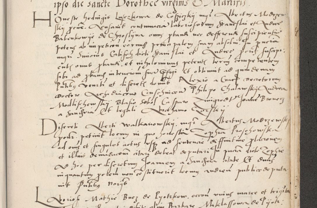 Zdjęcie nr 719 dla obiektu archiwalnego: Acta actorum causarum, sentenciarum et obligacionum coram reverendo patre domino Paulo Crassowsky Warssoviensi et Omnium Sanctorum preposito, canonico et officiali generali Cracoviensi ad annum Domini millesimum quingentesimum quadraresimum quatrum, cuius indicio est secunda pontificatus sanctissimi in Christo patris et domini nostri domini Pauli divina providencia pape tercii anno ipsius decimo, a die ac mense infrascriptis feliciter continuantur