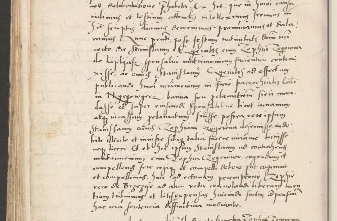 Zdjęcie nr 716 dla obiektu archiwalnego: Acta actorum causarum, sentenciarum et obligacionum coram reverendo patre domino Paulo Crassowsky Warssoviensi et Omnium Sanctorum preposito, canonico et officiali generali Cracoviensi ad annum Domini millesimum quingentesimum quadraresimum quatrum, cuius indicio est secunda pontificatus sanctissimi in Christo patris et domini nostri domini Pauli divina providencia pape tercii anno ipsius decimo, a die ac mense infrascriptis feliciter continuantur