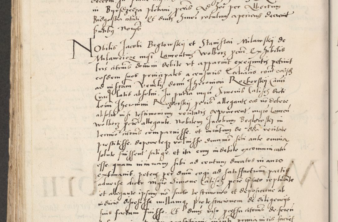 Zdjęcie nr 712 dla obiektu archiwalnego: Acta actorum causarum, sentenciarum et obligacionum coram reverendo patre domino Paulo Crassowsky Warssoviensi et Omnium Sanctorum preposito, canonico et officiali generali Cracoviensi ad annum Domini millesimum quingentesimum quadraresimum quatrum, cuius indicio est secunda pontificatus sanctissimi in Christo patris et domini nostri domini Pauli divina providencia pape tercii anno ipsius decimo, a die ac mense infrascriptis feliciter continuantur