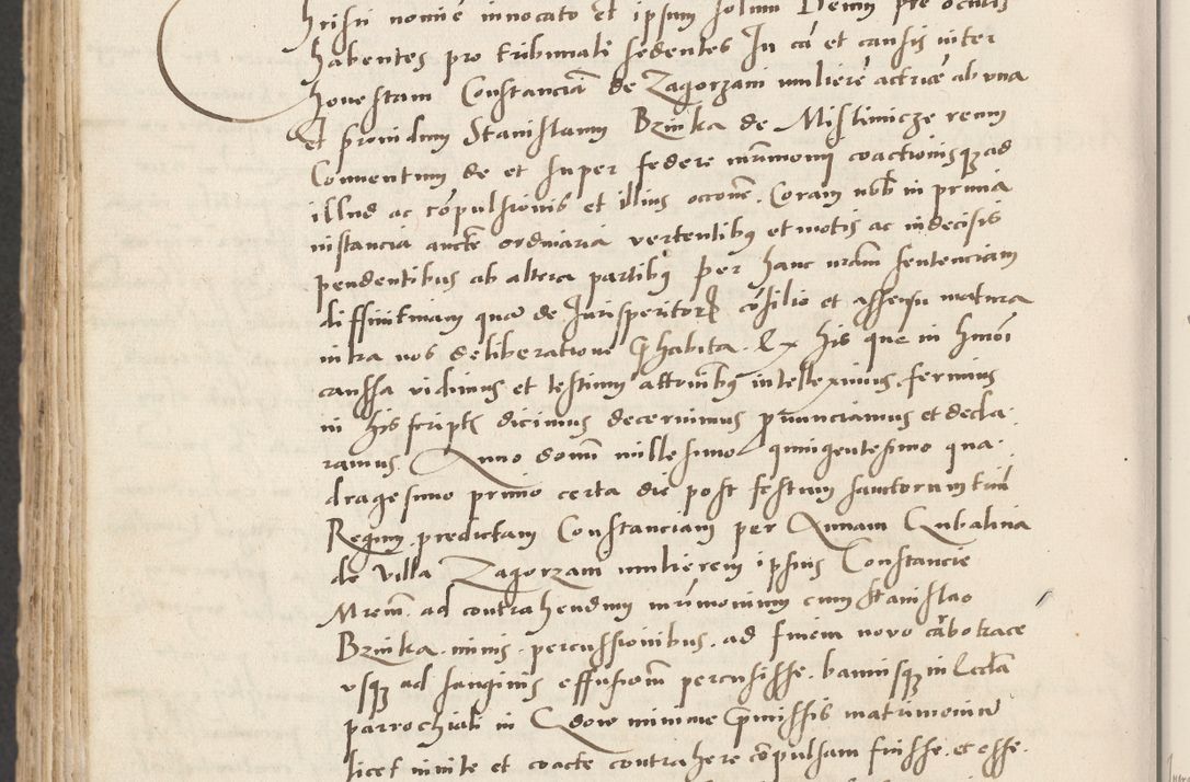 Zdjęcie nr 706 dla obiektu archiwalnego: Acta actorum causarum, sentenciarum et obligacionum coram reverendo patre domino Paulo Crassowsky Warssoviensi et Omnium Sanctorum preposito, canonico et officiali generali Cracoviensi ad annum Domini millesimum quingentesimum quadraresimum quatrum, cuius indicio est secunda pontificatus sanctissimi in Christo patris et domini nostri domini Pauli divina providencia pape tercii anno ipsius decimo, a die ac mense infrascriptis feliciter continuantur