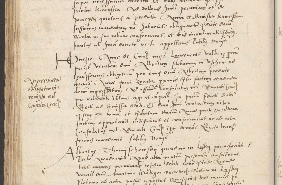 Zdjęcie nr 704 dla obiektu archiwalnego: Acta actorum causarum, sentenciarum et obligacionum coram reverendo patre domino Paulo Crassowsky Warssoviensi et Omnium Sanctorum preposito, canonico et officiali generali Cracoviensi ad annum Domini millesimum quingentesimum quadraresimum quatrum, cuius indicio est secunda pontificatus sanctissimi in Christo patris et domini nostri domini Pauli divina providencia pape tercii anno ipsius decimo, a die ac mense infrascriptis feliciter continuantur