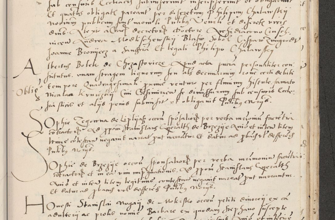 Zdjęcie nr 697 dla obiektu archiwalnego: Acta actorum causarum, sentenciarum et obligacionum coram reverendo patre domino Paulo Crassowsky Warssoviensi et Omnium Sanctorum preposito, canonico et officiali generali Cracoviensi ad annum Domini millesimum quingentesimum quadraresimum quatrum, cuius indicio est secunda pontificatus sanctissimi in Christo patris et domini nostri domini Pauli divina providencia pape tercii anno ipsius decimo, a die ac mense infrascriptis feliciter continuantur