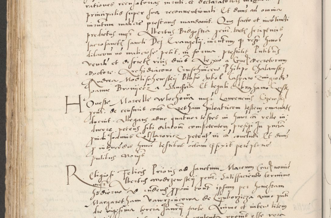 Zdjęcie nr 696 dla obiektu archiwalnego: Acta actorum causarum, sentenciarum et obligacionum coram reverendo patre domino Paulo Crassowsky Warssoviensi et Omnium Sanctorum preposito, canonico et officiali generali Cracoviensi ad annum Domini millesimum quingentesimum quadraresimum quatrum, cuius indicio est secunda pontificatus sanctissimi in Christo patris et domini nostri domini Pauli divina providencia pape tercii anno ipsius decimo, a die ac mense infrascriptis feliciter continuantur