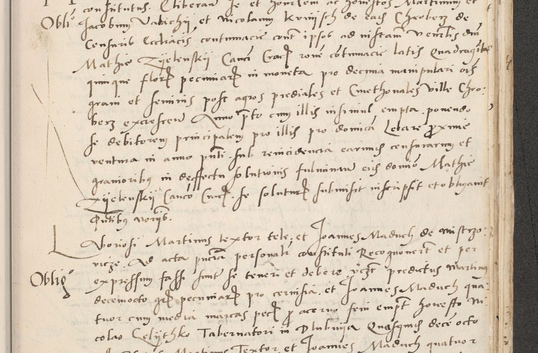 Zdjęcie nr 693 dla obiektu archiwalnego: Acta actorum causarum, sentenciarum et obligacionum coram reverendo patre domino Paulo Crassowsky Warssoviensi et Omnium Sanctorum preposito, canonico et officiali generali Cracoviensi ad annum Domini millesimum quingentesimum quadraresimum quatrum, cuius indicio est secunda pontificatus sanctissimi in Christo patris et domini nostri domini Pauli divina providencia pape tercii anno ipsius decimo, a die ac mense infrascriptis feliciter continuantur