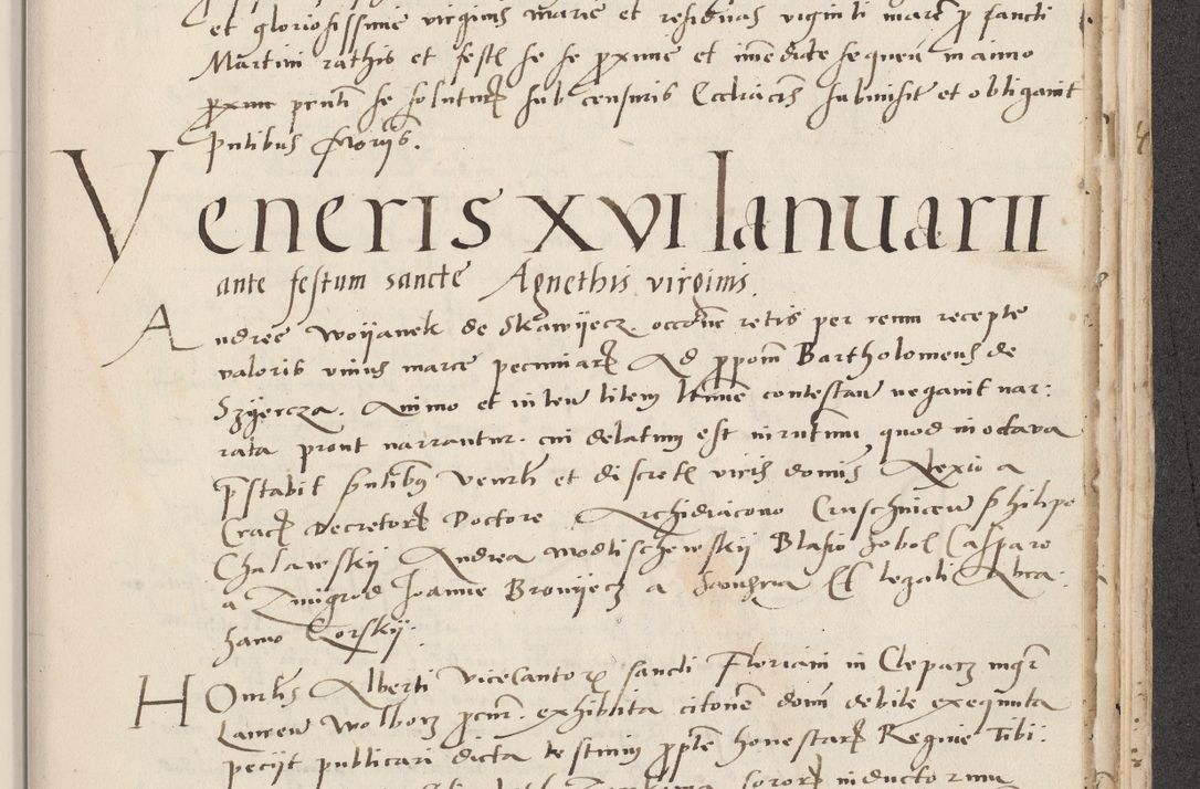 Zdjęcie nr 679 dla obiektu archiwalnego: Acta actorum causarum, sentenciarum et obligacionum coram reverendo patre domino Paulo Crassowsky Warssoviensi et Omnium Sanctorum preposito, canonico et officiali generali Cracoviensi ad annum Domini millesimum quingentesimum quadraresimum quatrum, cuius indicio est secunda pontificatus sanctissimi in Christo patris et domini nostri domini Pauli divina providencia pape tercii anno ipsius decimo, a die ac mense infrascriptis feliciter continuantur