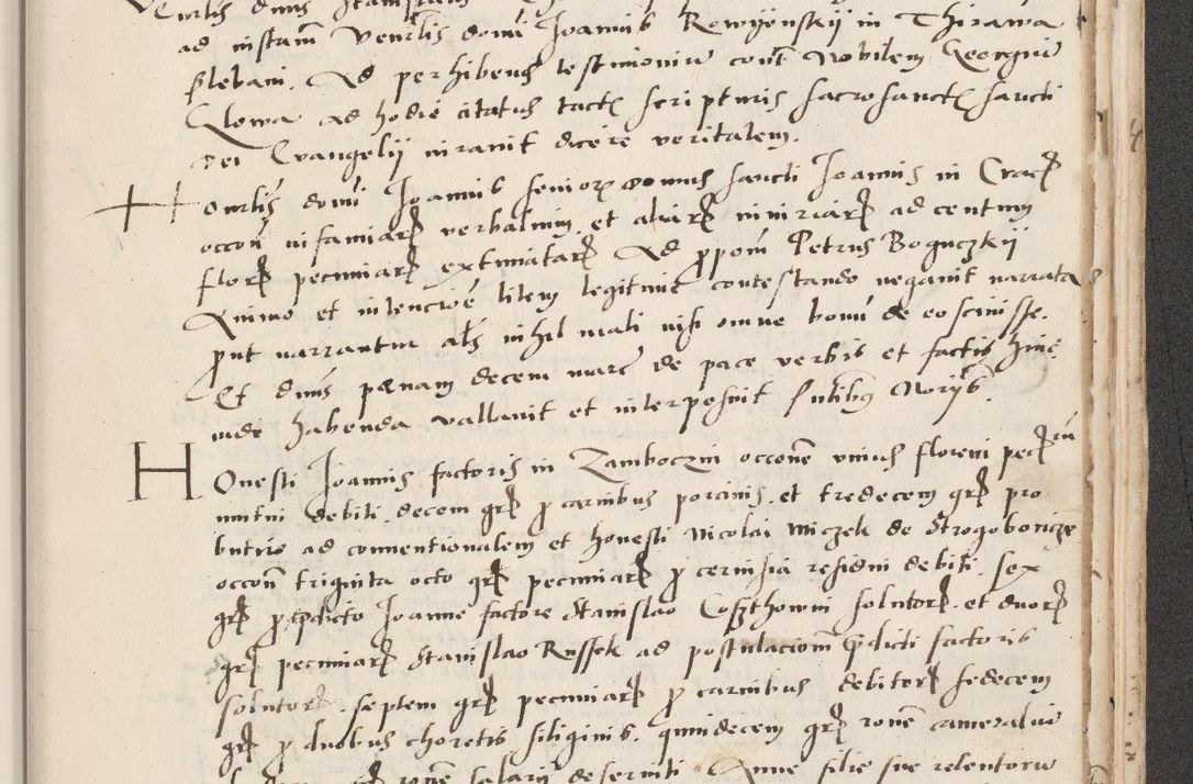 Zdjęcie nr 677 dla obiektu archiwalnego: Acta actorum causarum, sentenciarum et obligacionum coram reverendo patre domino Paulo Crassowsky Warssoviensi et Omnium Sanctorum preposito, canonico et officiali generali Cracoviensi ad annum Domini millesimum quingentesimum quadraresimum quatrum, cuius indicio est secunda pontificatus sanctissimi in Christo patris et domini nostri domini Pauli divina providencia pape tercii anno ipsius decimo, a die ac mense infrascriptis feliciter continuantur