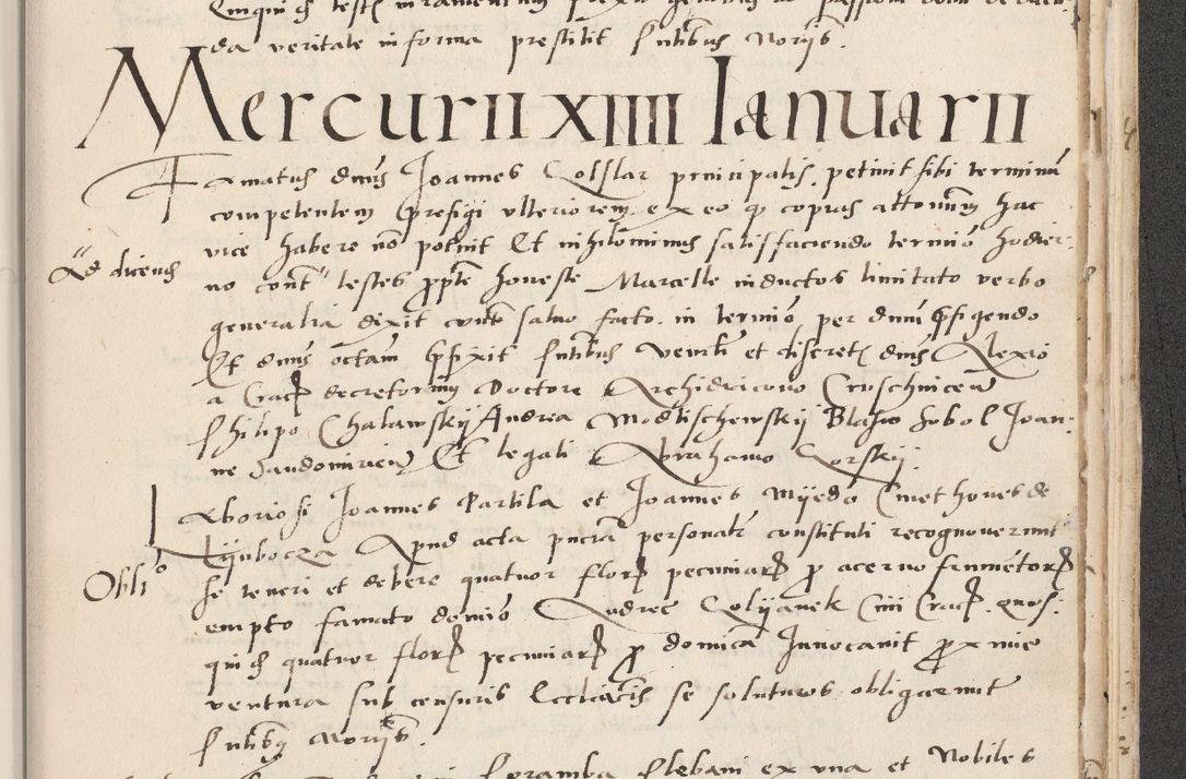 Zdjęcie nr 675 dla obiektu archiwalnego: Acta actorum causarum, sentenciarum et obligacionum coram reverendo patre domino Paulo Crassowsky Warssoviensi et Omnium Sanctorum preposito, canonico et officiali generali Cracoviensi ad annum Domini millesimum quingentesimum quadraresimum quatrum, cuius indicio est secunda pontificatus sanctissimi in Christo patris et domini nostri domini Pauli divina providencia pape tercii anno ipsius decimo, a die ac mense infrascriptis feliciter continuantur
