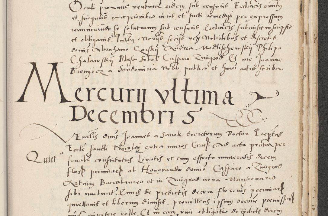 Zdjęcie nr 659 dla obiektu archiwalnego: Acta actorum causarum, sentenciarum et obligacionum coram reverendo patre domino Paulo Crassowsky Warssoviensi et Omnium Sanctorum preposito, canonico et officiali generali Cracoviensi ad annum Domini millesimum quingentesimum quadraresimum quatrum, cuius indicio est secunda pontificatus sanctissimi in Christo patris et domini nostri domini Pauli divina providencia pape tercii anno ipsius decimo, a die ac mense infrascriptis feliciter continuantur