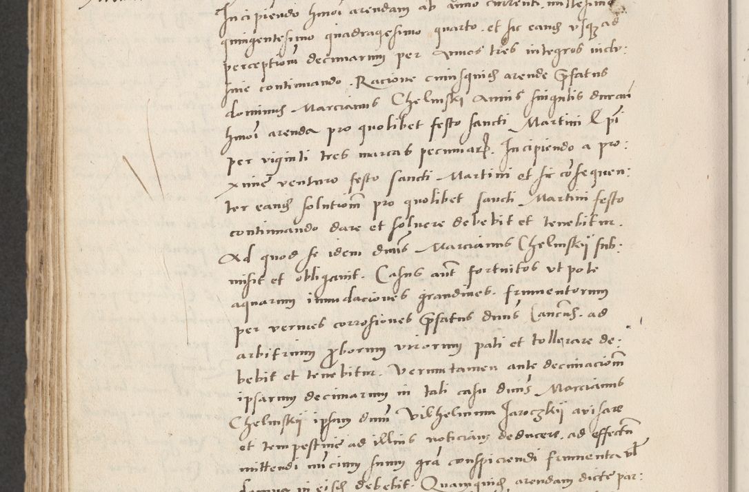 Zdjęcie nr 654 dla obiektu archiwalnego: Acta actorum causarum, sentenciarum et obligacionum coram reverendo patre domino Paulo Crassowsky Warssoviensi et Omnium Sanctorum preposito, canonico et officiali generali Cracoviensi ad annum Domini millesimum quingentesimum quadraresimum quatrum, cuius indicio est secunda pontificatus sanctissimi in Christo patris et domini nostri domini Pauli divina providencia pape tercii anno ipsius decimo, a die ac mense infrascriptis feliciter continuantur