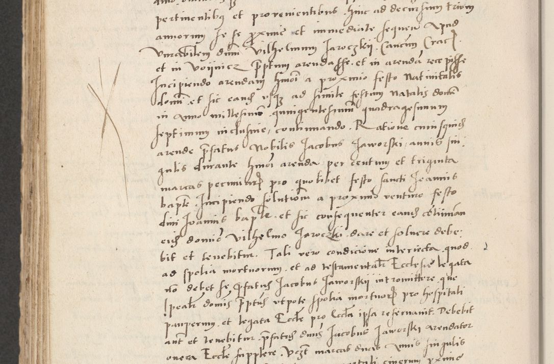 Zdjęcie nr 652 dla obiektu archiwalnego: Acta actorum causarum, sentenciarum et obligacionum coram reverendo patre domino Paulo Crassowsky Warssoviensi et Omnium Sanctorum preposito, canonico et officiali generali Cracoviensi ad annum Domini millesimum quingentesimum quadraresimum quatrum, cuius indicio est secunda pontificatus sanctissimi in Christo patris et domini nostri domini Pauli divina providencia pape tercii anno ipsius decimo, a die ac mense infrascriptis feliciter continuantur