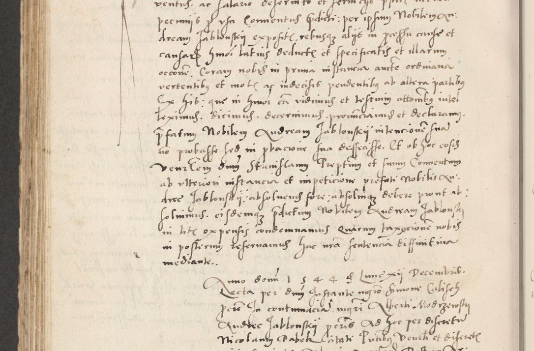 Zdjęcie nr 650 dla obiektu archiwalnego: Acta actorum causarum, sentenciarum et obligacionum coram reverendo patre domino Paulo Crassowsky Warssoviensi et Omnium Sanctorum preposito, canonico et officiali generali Cracoviensi ad annum Domini millesimum quingentesimum quadraresimum quatrum, cuius indicio est secunda pontificatus sanctissimi in Christo patris et domini nostri domini Pauli divina providencia pape tercii anno ipsius decimo, a die ac mense infrascriptis feliciter continuantur