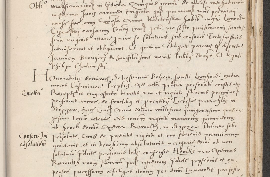 Zdjęcie nr 651 dla obiektu archiwalnego: Acta actorum causarum, sentenciarum et obligacionum coram reverendo patre domino Paulo Crassowsky Warssoviensi et Omnium Sanctorum preposito, canonico et officiali generali Cracoviensi ad annum Domini millesimum quingentesimum quadraresimum quatrum, cuius indicio est secunda pontificatus sanctissimi in Christo patris et domini nostri domini Pauli divina providencia pape tercii anno ipsius decimo, a die ac mense infrascriptis feliciter continuantur