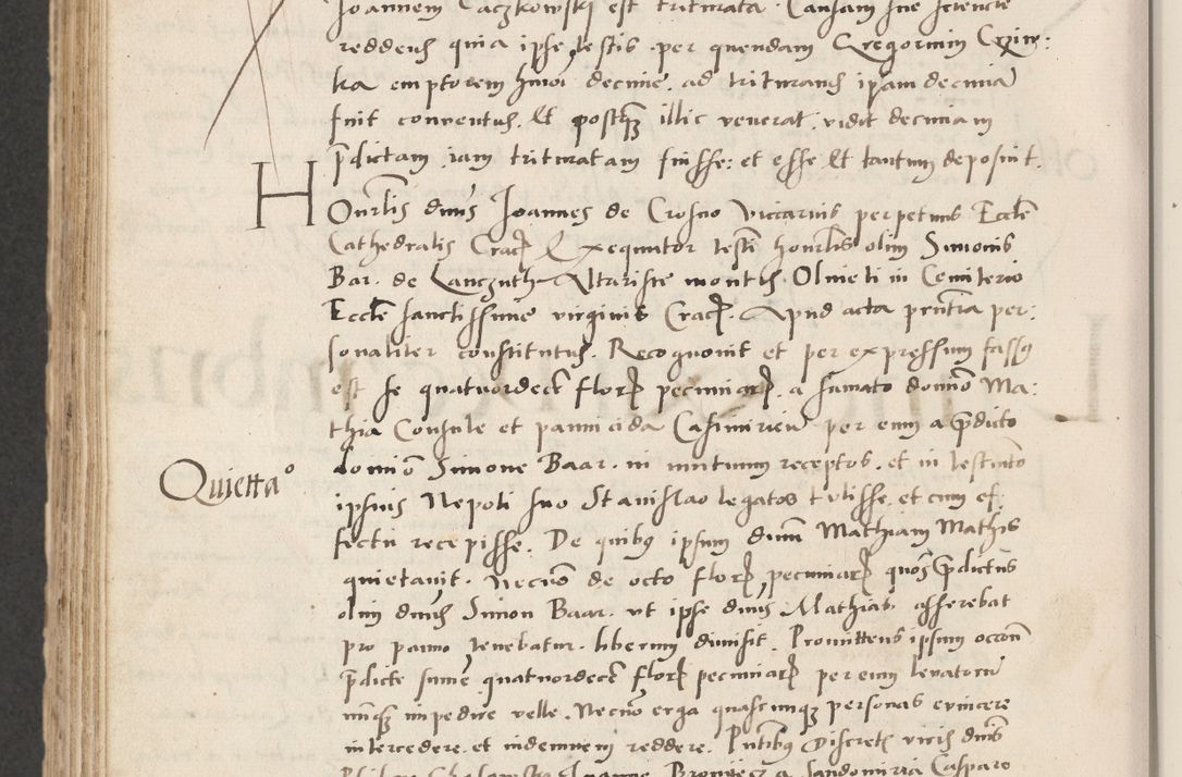 Zdjęcie nr 646 dla obiektu archiwalnego: Acta actorum causarum, sentenciarum et obligacionum coram reverendo patre domino Paulo Crassowsky Warssoviensi et Omnium Sanctorum preposito, canonico et officiali generali Cracoviensi ad annum Domini millesimum quingentesimum quadraresimum quatrum, cuius indicio est secunda pontificatus sanctissimi in Christo patris et domini nostri domini Pauli divina providencia pape tercii anno ipsius decimo, a die ac mense infrascriptis feliciter continuantur