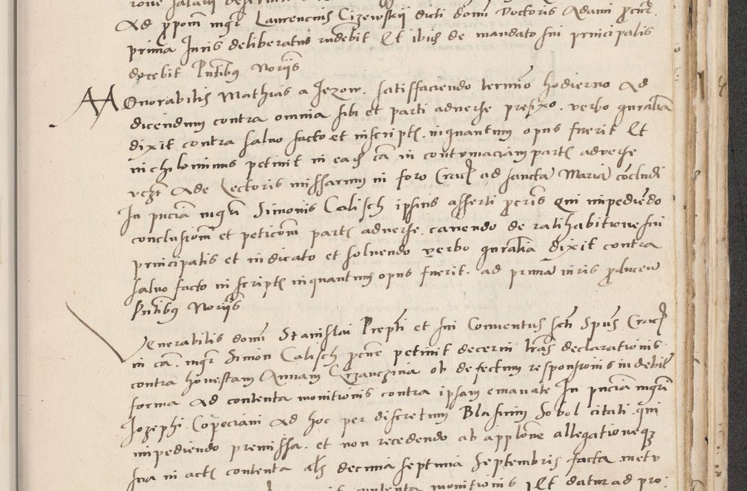 Zdjęcie nr 647 dla obiektu archiwalnego: Acta actorum causarum, sentenciarum et obligacionum coram reverendo patre domino Paulo Crassowsky Warssoviensi et Omnium Sanctorum preposito, canonico et officiali generali Cracoviensi ad annum Domini millesimum quingentesimum quadraresimum quatrum, cuius indicio est secunda pontificatus sanctissimi in Christo patris et domini nostri domini Pauli divina providencia pape tercii anno ipsius decimo, a die ac mense infrascriptis feliciter continuantur