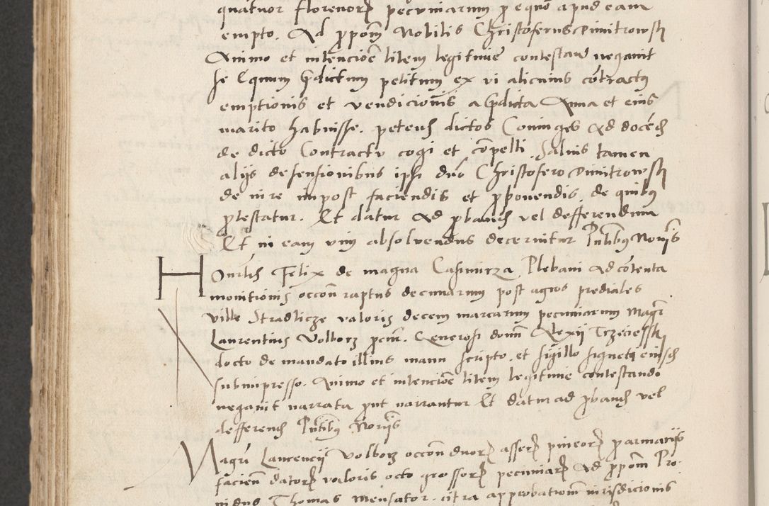 Zdjęcie nr 644 dla obiektu archiwalnego: Acta actorum causarum, sentenciarum et obligacionum coram reverendo patre domino Paulo Crassowsky Warssoviensi et Omnium Sanctorum preposito, canonico et officiali generali Cracoviensi ad annum Domini millesimum quingentesimum quadraresimum quatrum, cuius indicio est secunda pontificatus sanctissimi in Christo patris et domini nostri domini Pauli divina providencia pape tercii anno ipsius decimo, a die ac mense infrascriptis feliciter continuantur