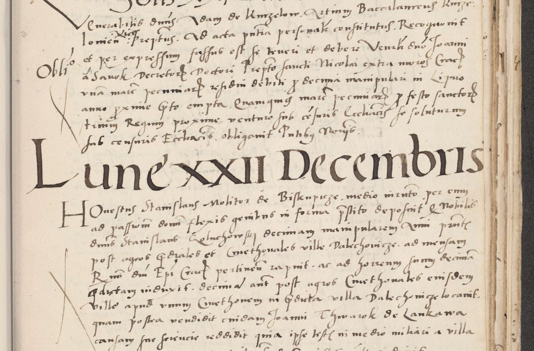 Zdjęcie nr 645 dla obiektu archiwalnego: Acta actorum causarum, sentenciarum et obligacionum coram reverendo patre domino Paulo Crassowsky Warssoviensi et Omnium Sanctorum preposito, canonico et officiali generali Cracoviensi ad annum Domini millesimum quingentesimum quadraresimum quatrum, cuius indicio est secunda pontificatus sanctissimi in Christo patris et domini nostri domini Pauli divina providencia pape tercii anno ipsius decimo, a die ac mense infrascriptis feliciter continuantur