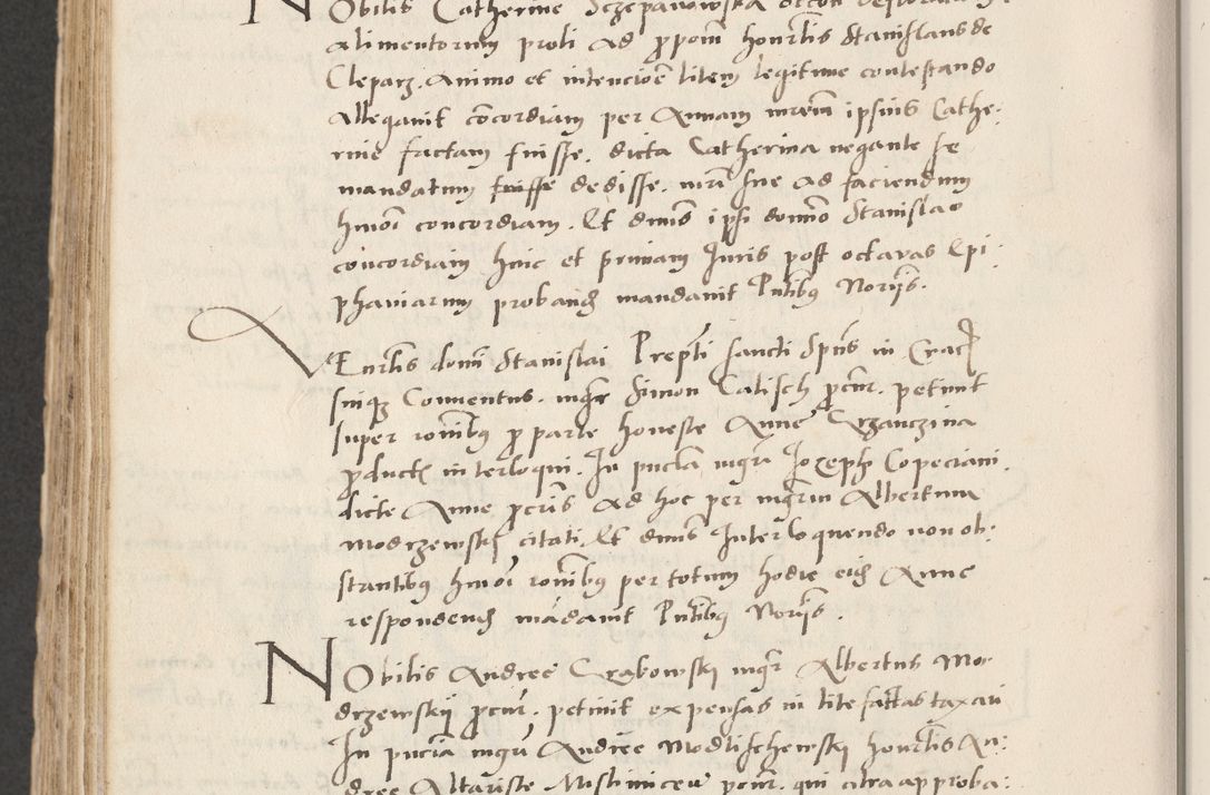 Zdjęcie nr 640 dla obiektu archiwalnego: Acta actorum causarum, sentenciarum et obligacionum coram reverendo patre domino Paulo Crassowsky Warssoviensi et Omnium Sanctorum preposito, canonico et officiali generali Cracoviensi ad annum Domini millesimum quingentesimum quadraresimum quatrum, cuius indicio est secunda pontificatus sanctissimi in Christo patris et domini nostri domini Pauli divina providencia pape tercii anno ipsius decimo, a die ac mense infrascriptis feliciter continuantur