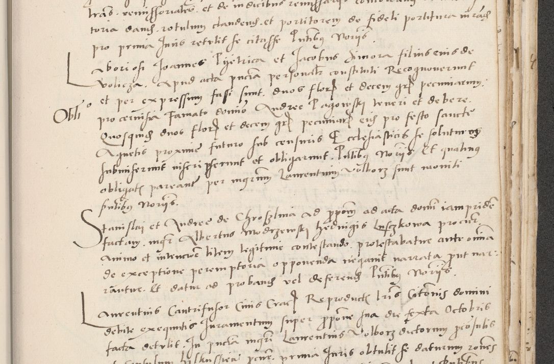 Zdjęcie nr 639 dla obiektu archiwalnego: Acta actorum causarum, sentenciarum et obligacionum coram reverendo patre domino Paulo Crassowsky Warssoviensi et Omnium Sanctorum preposito, canonico et officiali generali Cracoviensi ad annum Domini millesimum quingentesimum quadraresimum quatrum, cuius indicio est secunda pontificatus sanctissimi in Christo patris et domini nostri domini Pauli divina providencia pape tercii anno ipsius decimo, a die ac mense infrascriptis feliciter continuantur