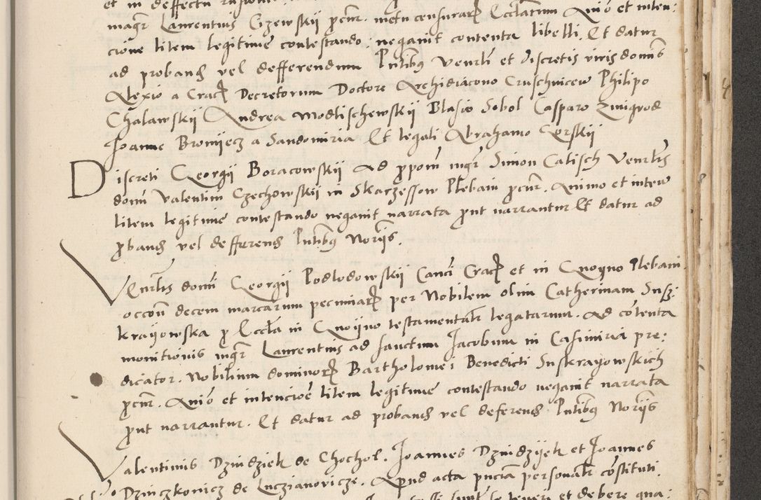 Zdjęcie nr 635 dla obiektu archiwalnego: Acta actorum causarum, sentenciarum et obligacionum coram reverendo patre domino Paulo Crassowsky Warssoviensi et Omnium Sanctorum preposito, canonico et officiali generali Cracoviensi ad annum Domini millesimum quingentesimum quadraresimum quatrum, cuius indicio est secunda pontificatus sanctissimi in Christo patris et domini nostri domini Pauli divina providencia pape tercii anno ipsius decimo, a die ac mense infrascriptis feliciter continuantur