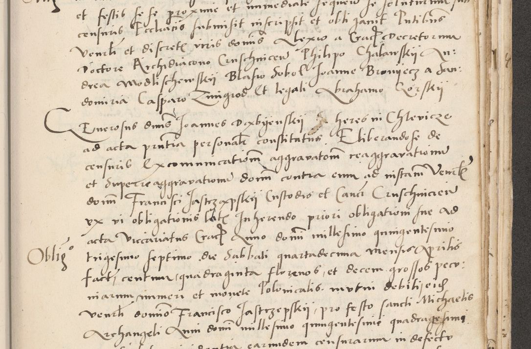 Zdjęcie nr 625 dla obiektu archiwalnego: Acta actorum causarum, sentenciarum et obligacionum coram reverendo patre domino Paulo Crassowsky Warssoviensi et Omnium Sanctorum preposito, canonico et officiali generali Cracoviensi ad annum Domini millesimum quingentesimum quadraresimum quatrum, cuius indicio est secunda pontificatus sanctissimi in Christo patris et domini nostri domini Pauli divina providencia pape tercii anno ipsius decimo, a die ac mense infrascriptis feliciter continuantur