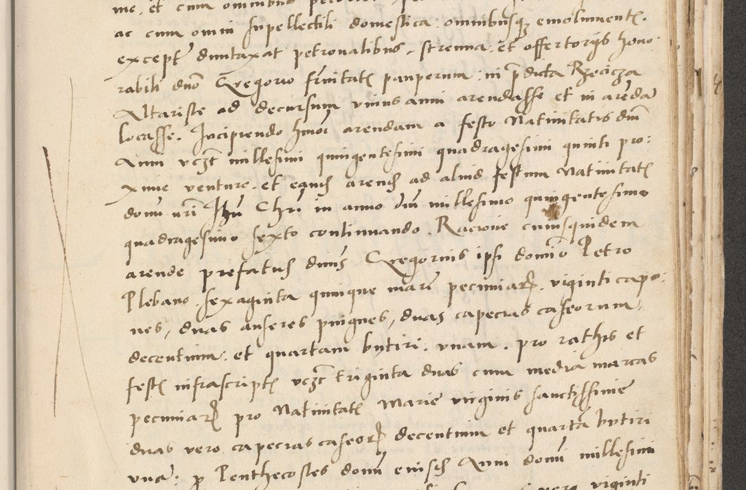 Zdjęcie nr 611 dla obiektu archiwalnego: Acta actorum causarum, sentenciarum et obligacionum coram reverendo patre domino Paulo Crassowsky Warssoviensi et Omnium Sanctorum preposito, canonico et officiali generali Cracoviensi ad annum Domini millesimum quingentesimum quadraresimum quatrum, cuius indicio est secunda pontificatus sanctissimi in Christo patris et domini nostri domini Pauli divina providencia pape tercii anno ipsius decimo, a die ac mense infrascriptis feliciter continuantur